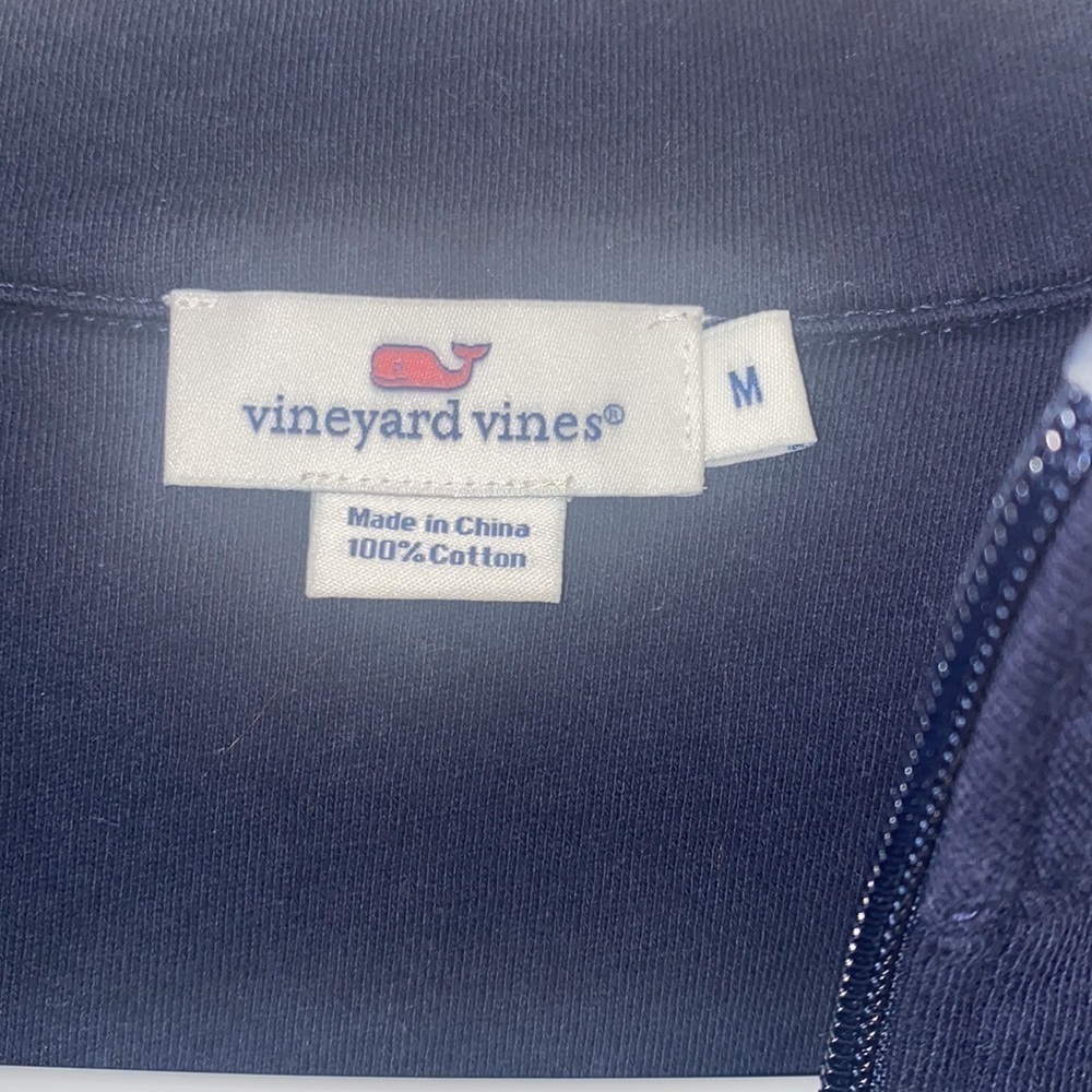Vineyard Vines Shep Pullover Cotton Pink Gingham Sweatshirt - Picture 3 of 4